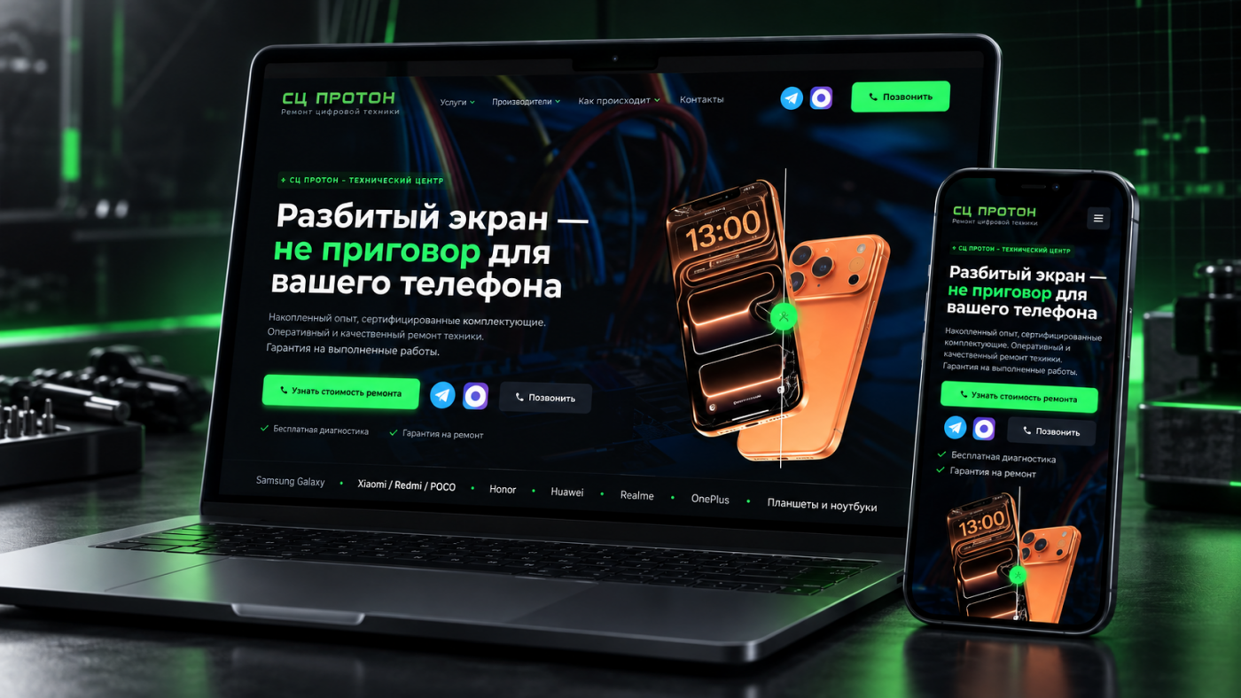 Сайт сервисного центра PROTON26